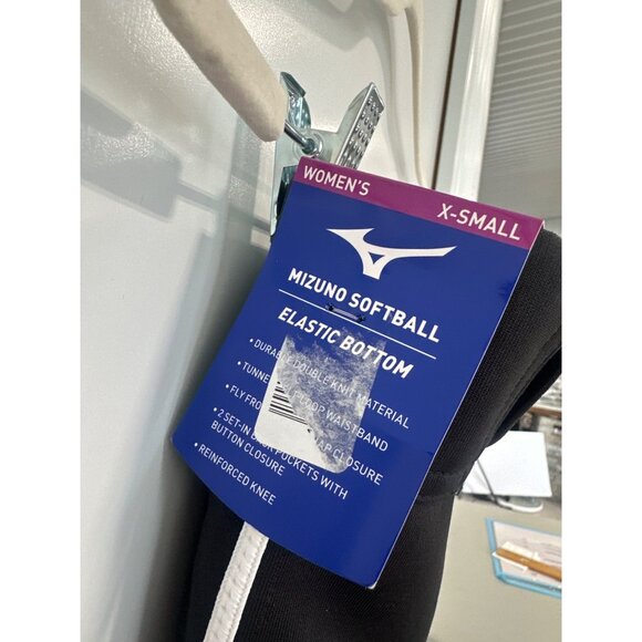 Mizuno Performance Softball Pants Womens XS Elastic Bottom Polyester Sporty NEW - Picture 4 of 7